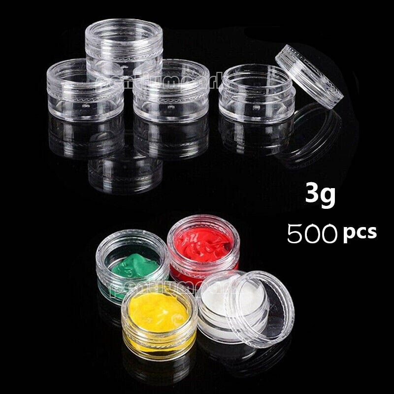 2020 3 Gram Small Clear Empty Jars Pot Plastic Bottles Cosmetic Sample
