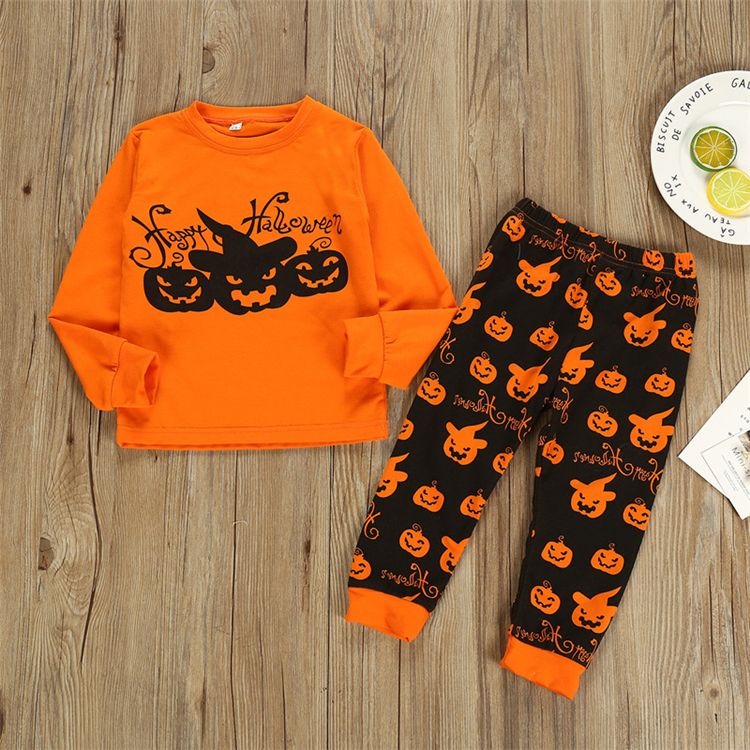 Compra Disfraces De Halloween Los Niños Que Arropan Los Niños 2 7T Del Bebé  De La Camiseta + Pantalones De 2 Piezas Halloween De Los Niños Pijamas Ropa  Al Por Mayor De