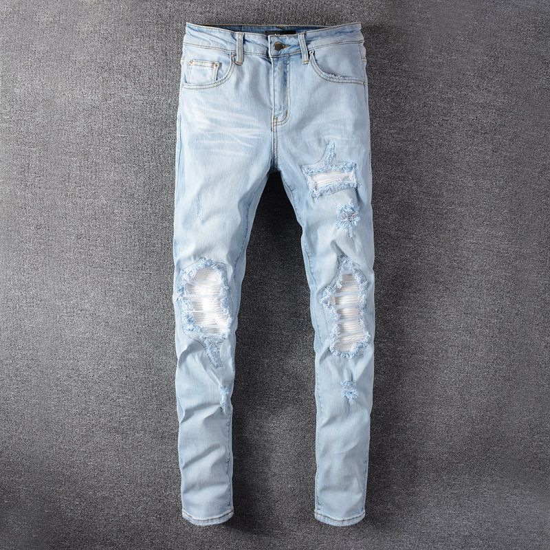 amiri jeans white patch