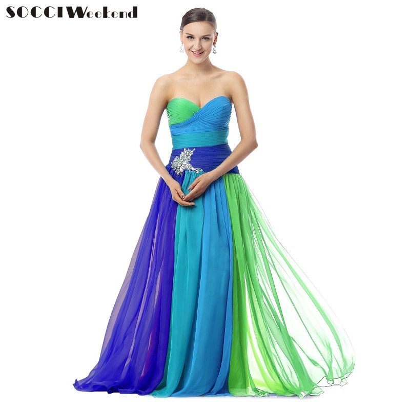 color block prom dress