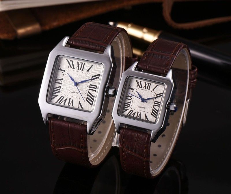 Male wrist silver shell brown