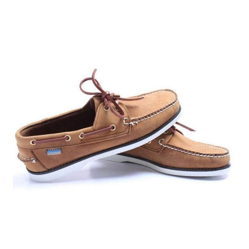 mens tan suede boat shoes