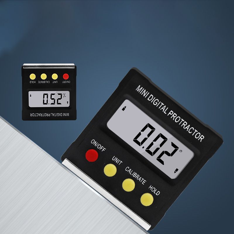 RYSF 360Degree Mini Digital Protractor Inclinometer Electronic Level Box Magnetic Base Measuring Tools 