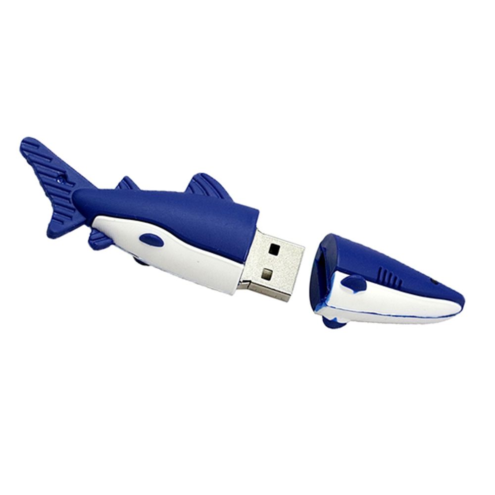 Cute Blue Shark Cartoon Model Pen Stick USB 2.0 Flash Drive Memory Stick 16GB