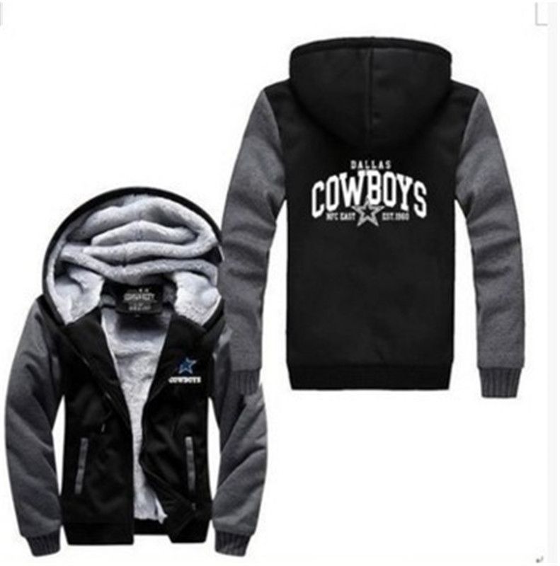 dallas cowboys grey moletom com capuz