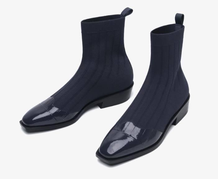 Women Socks Boots Autumn And Winter New Waterproof Boots Leather