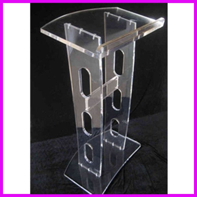 2020 Clear Lucite Platform Clear Lucite Podium Cheap Church Podium Good Quality Acrylic Table