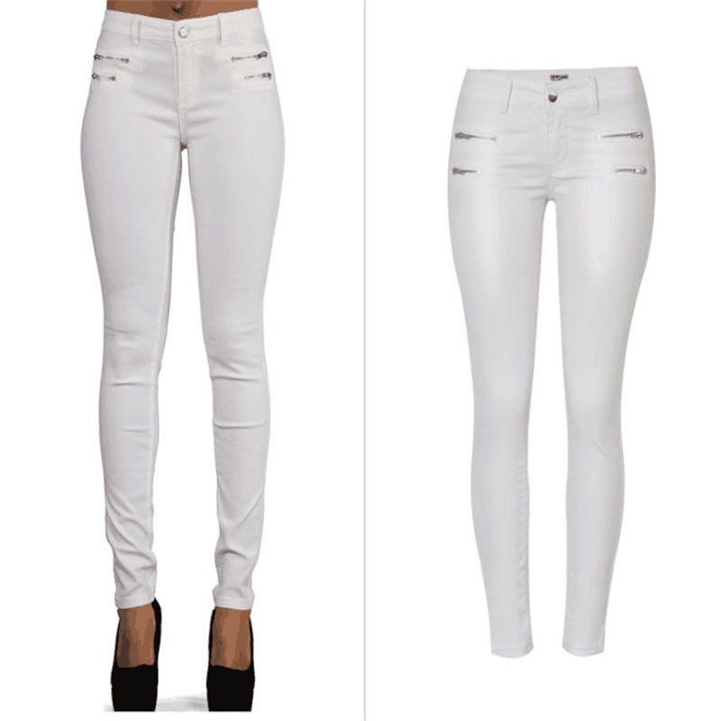 white leather pants womens