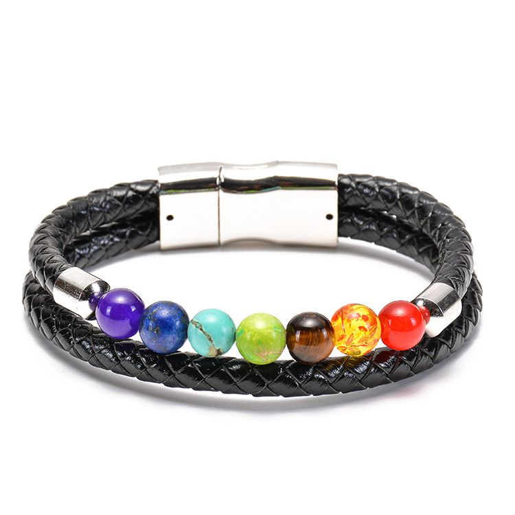 7 Chakra Armband Heilung Splitter Armbänder Natürlichen Lava Stein Diffusor Yoga 7 Chakra Armband Heilung Splitter Armbänder Natürlichen Lava Stein Diffusor Yoga