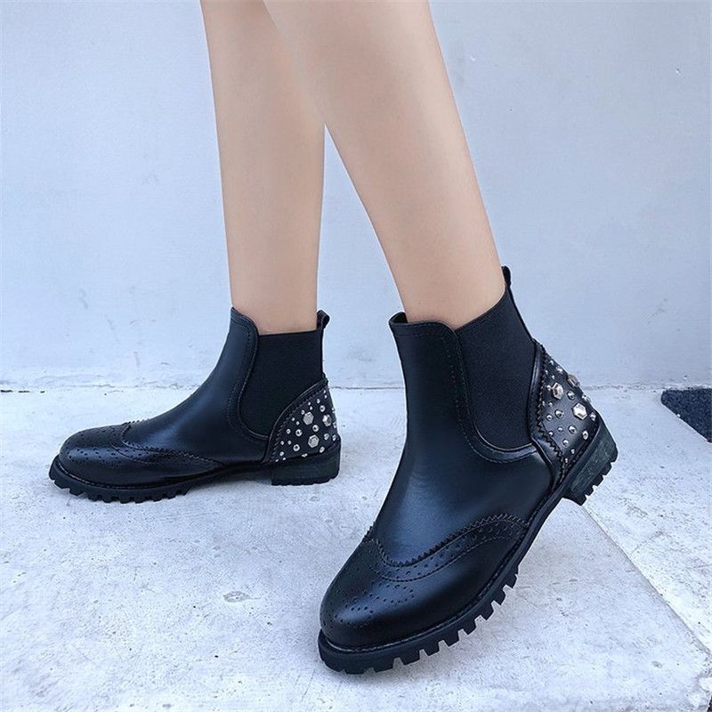 ladies brogue ankle boots
