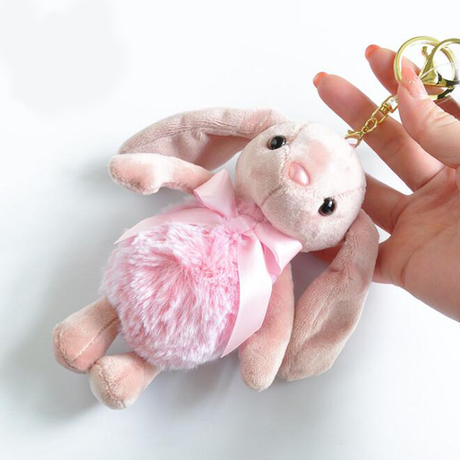 stuffed bunny keychain