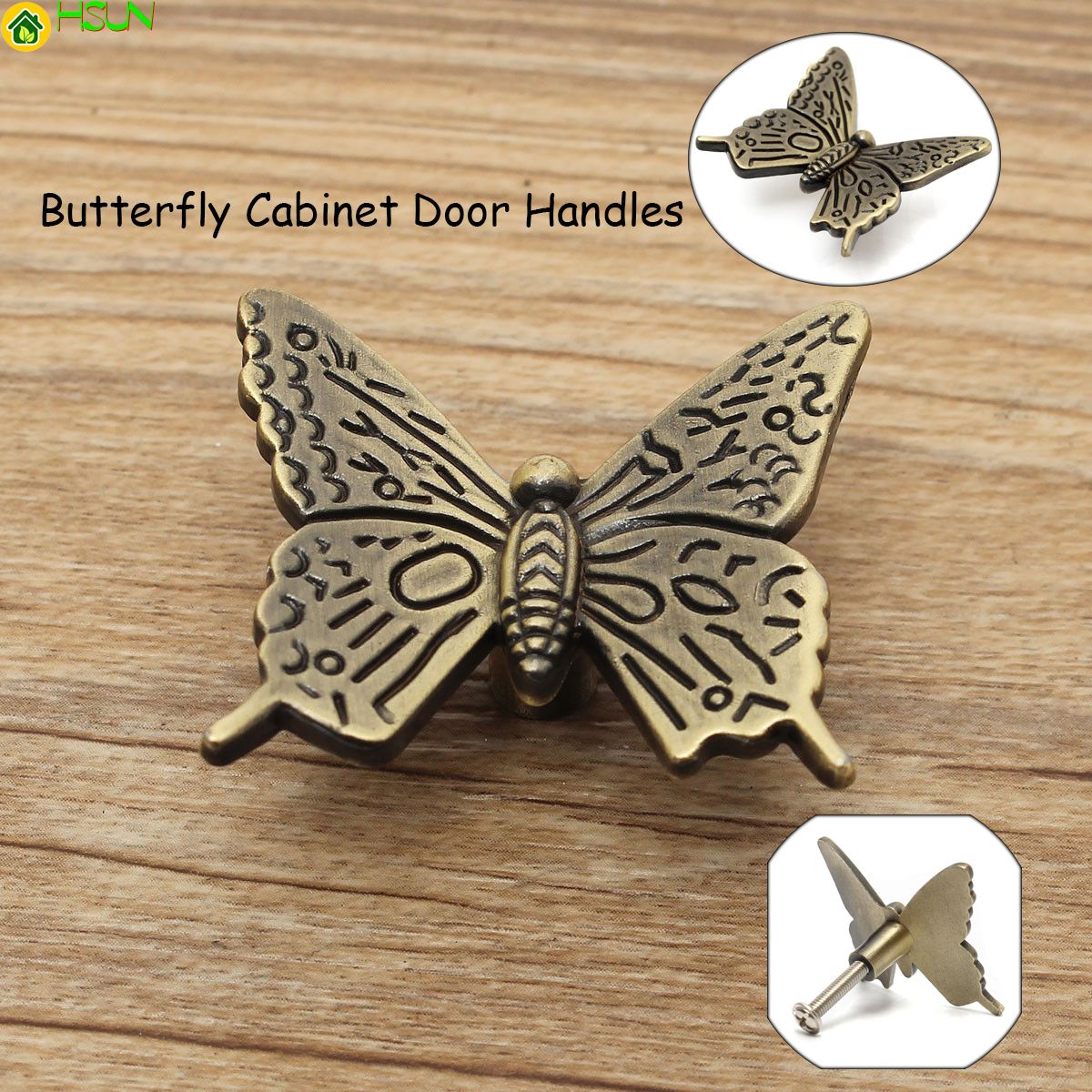 2019 Antique Butterfly Cupboard Door Handle Kitchen Cabinet Pull