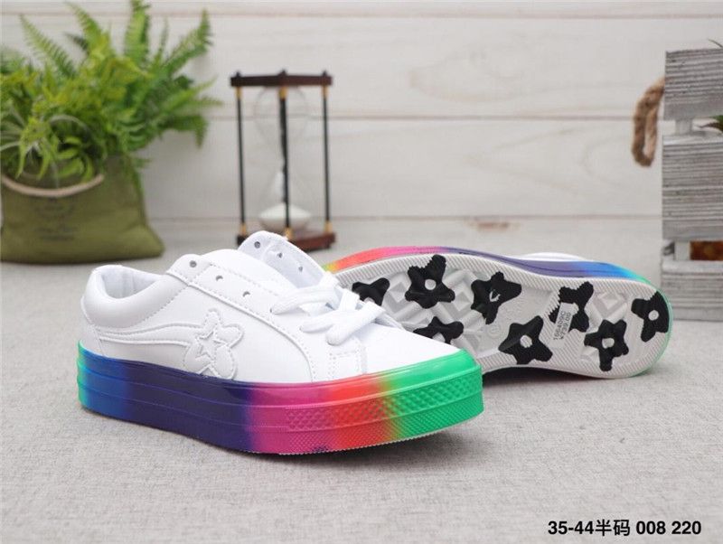Cheap Rainbow GOLF Le FLEUR One Star OX Industrial Pack Men Women Casual Skateboard Shoes 166409C Size 35 44 Orthopedic Shoes Womens Sandals From Cqyly0, $32.7| DHgate.Com