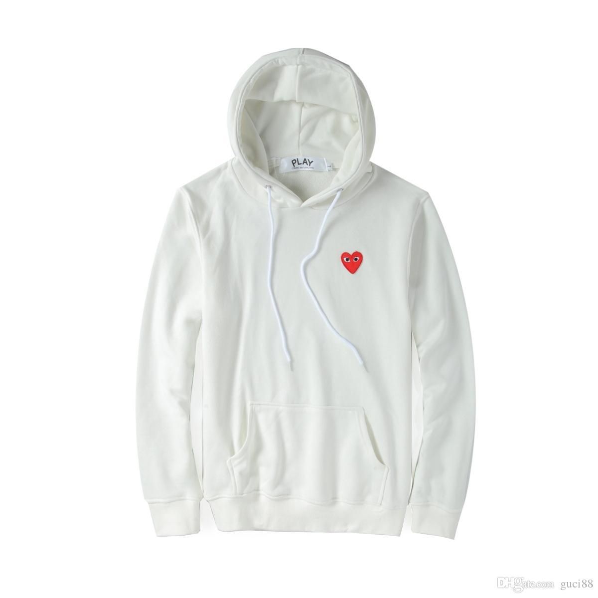 comme des garcons white hoodie