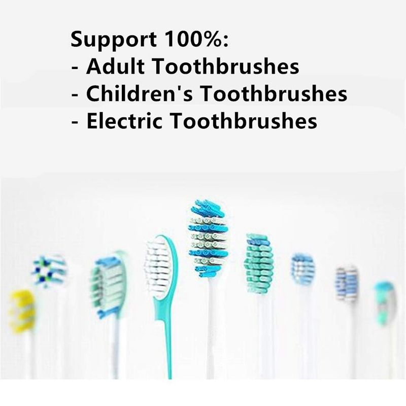 4 Sterilizer 5-Minute Timer LED Display Wall Mounted Touch UV Toothbrush Holder