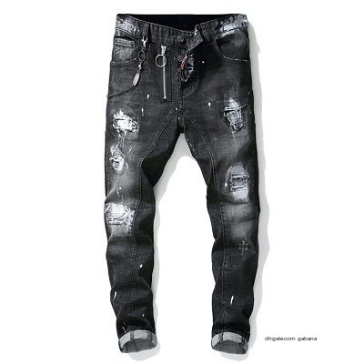 es inutil asesino estar impresionado Famosa marca de diseño de los hombres pantalones vaqueros tejanos rasgados  estrella del rock para hombre