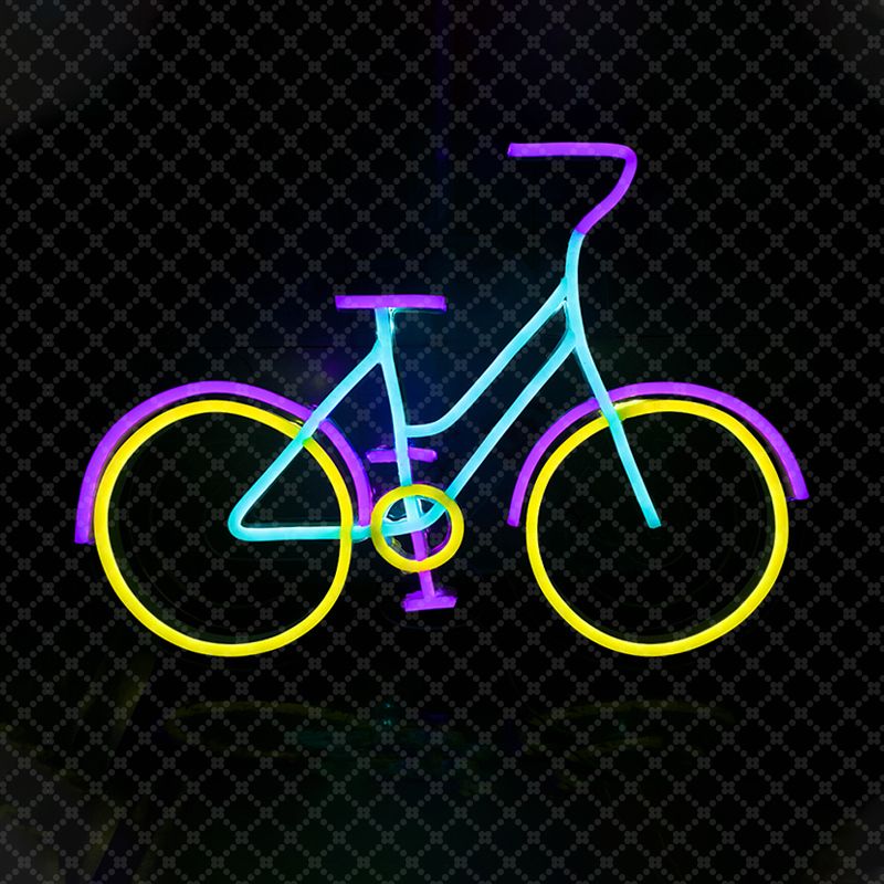purple and blue bike