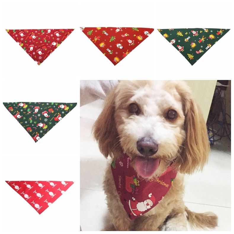 christmas dog scarf