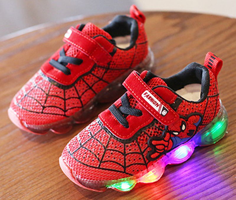 Niños 4s Zapatos para caminar clásicos para niños y niñas Zapatillas deportivas Spiderman Zapatillas de