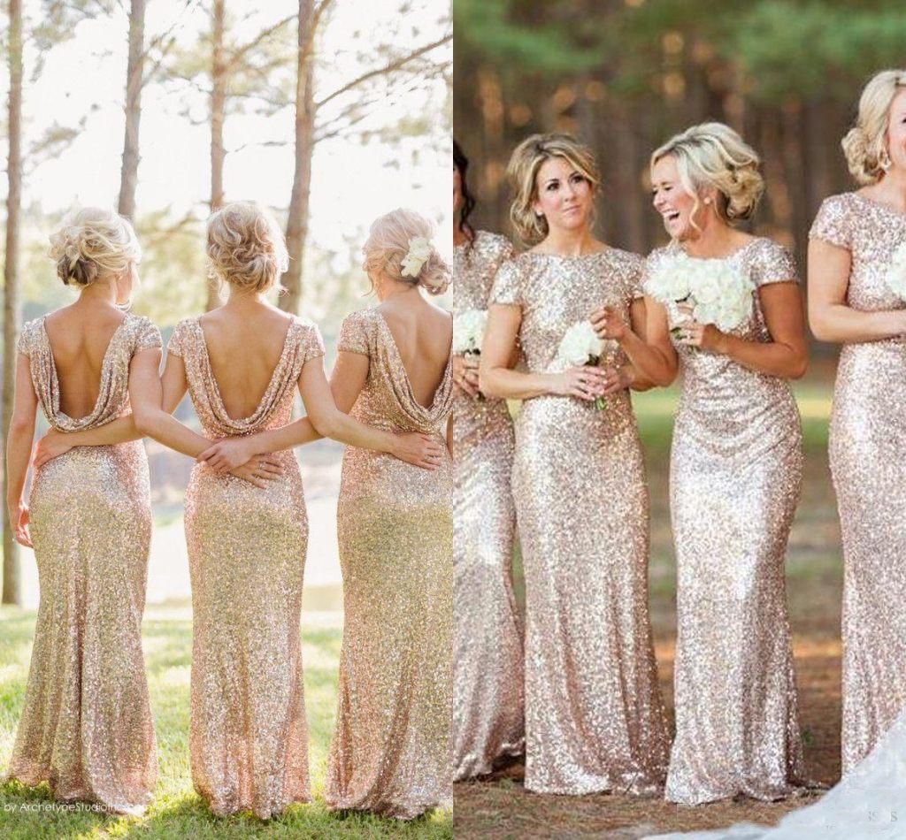 Champagne Bridesmaid Dresses Short Hot ...