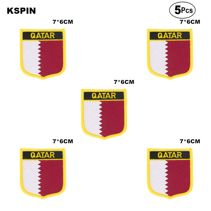 2020 qatar flag embroidery patches iron on saw on transfer patches