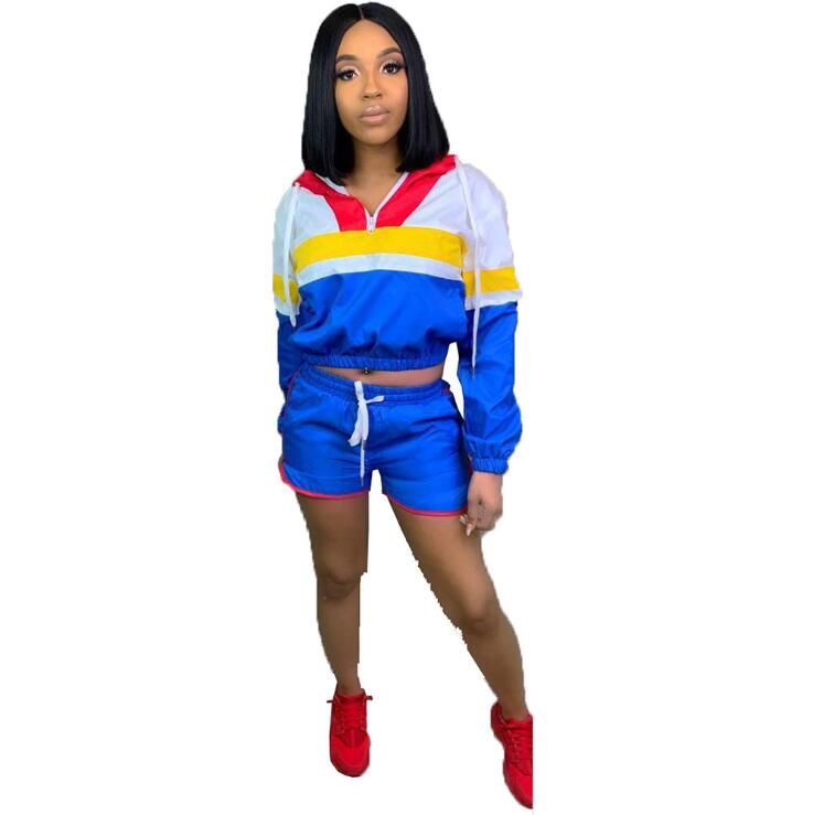 plus size windbreaker short set
