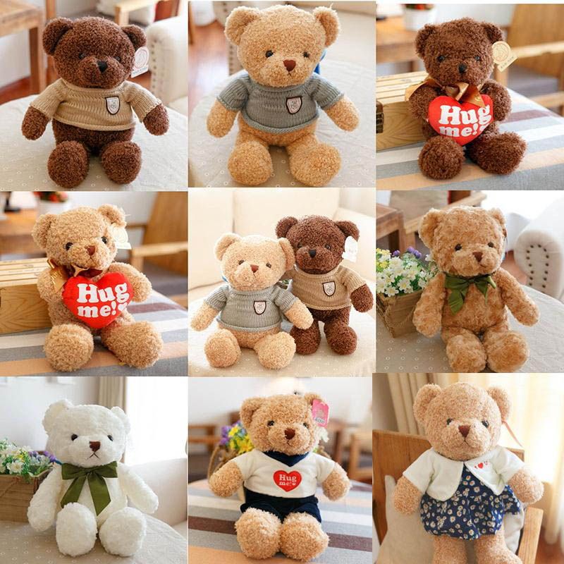 12'' 30cm Cute Scarf Teddy Bear Stuffed Animal Doll Plush Soft Toy xmas Gift 