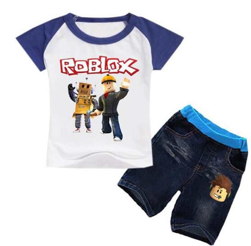 2020 Soft Cute Roblox Game T Shirt Tops Denim Shorts Fashion New - roblox shopping clothes