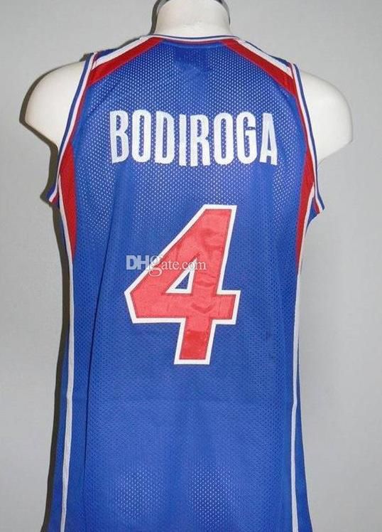 Retro Dejan Bodiroga #4 Team Yugoslavija Basketball Jersey White