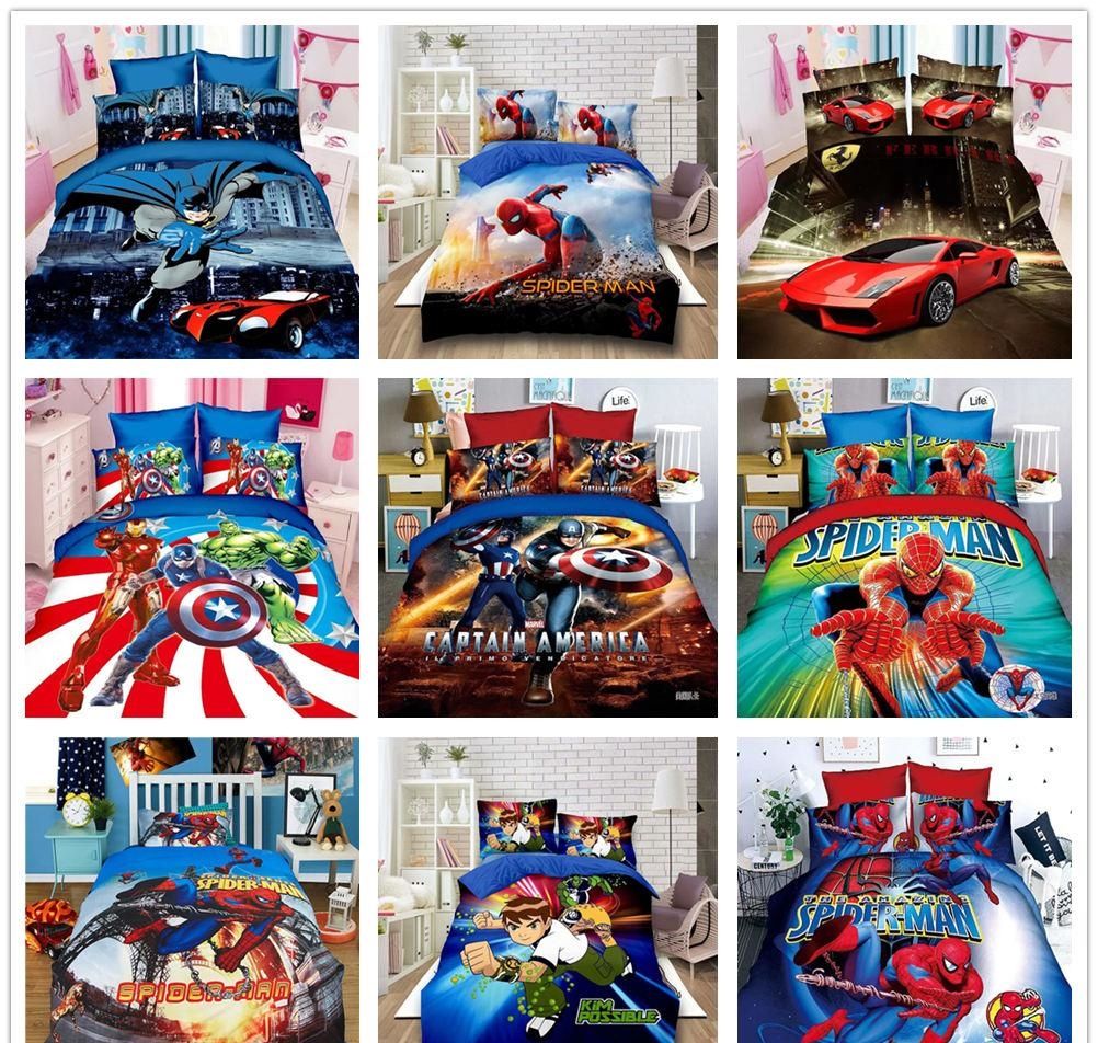 Cocuklar Erkekler Icin Yastik Kilifi Yatak Ortuleri Ile Marvel Kahramani Serisi Yatak Seti Tek Ikiz Boyutu Orumcek Adam Batman Nevresim Takimi Yazdirmak 3d En Iyi Cevrimici Alisveris Dhgate Com