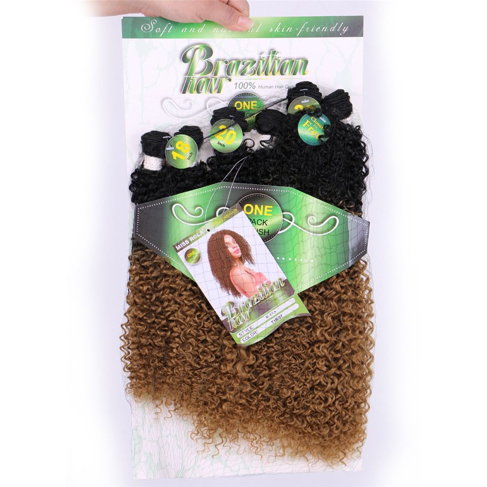 Synthetic Hair Bundles With Closure 7pcs/lot 18-22inch Lace Closure Kinky Curly Hair Weave Double Weft Hair Extensions Synthetic Hair Bundles With Closure 7pcs/lot 18-22inch Lace Closure Kinky Curly Hair Weave Double Weft Hair Extensions