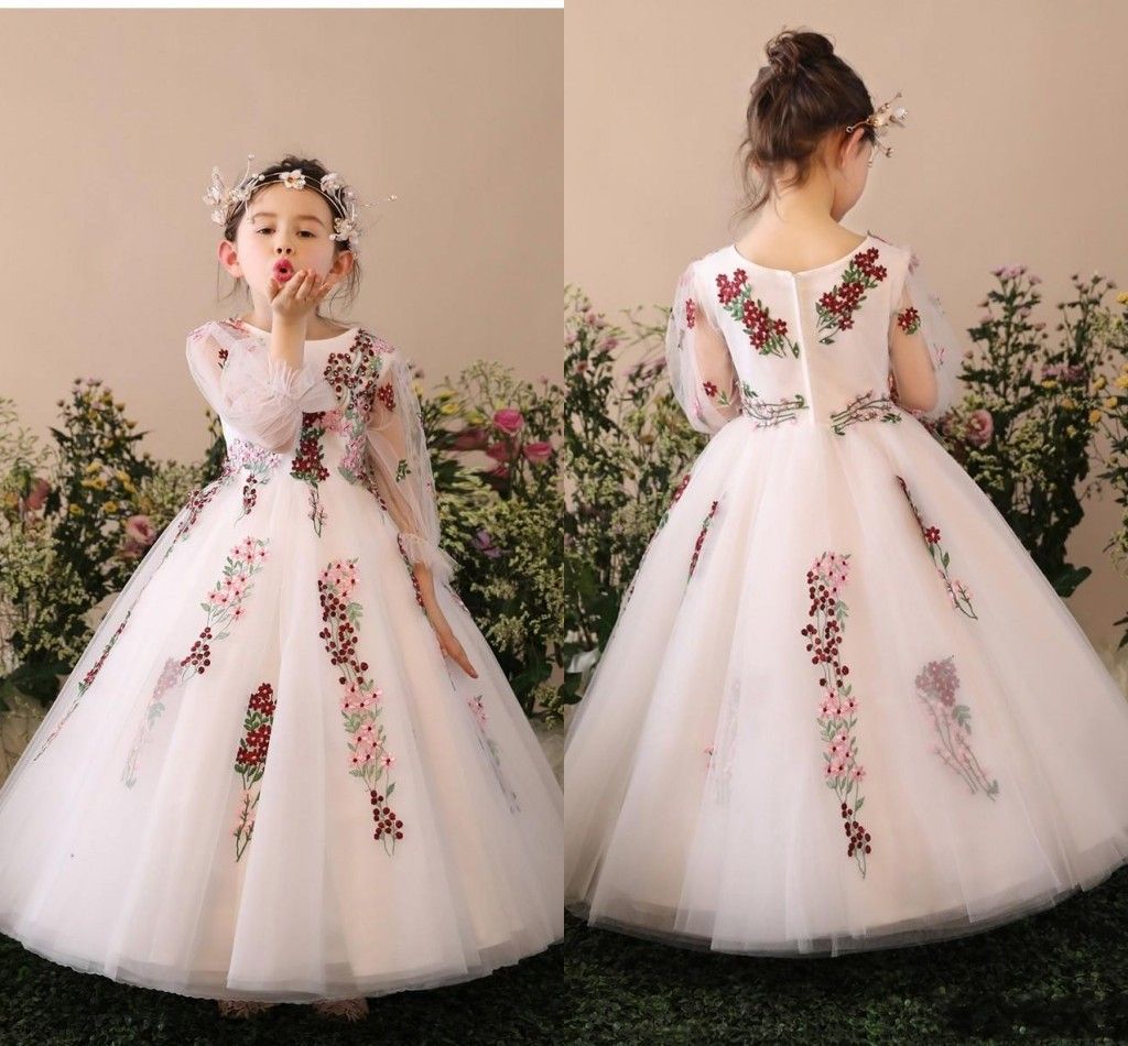 printed flower girl dresses