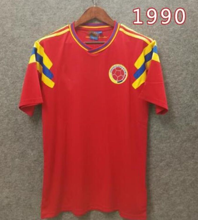 red colombian soccer jersey