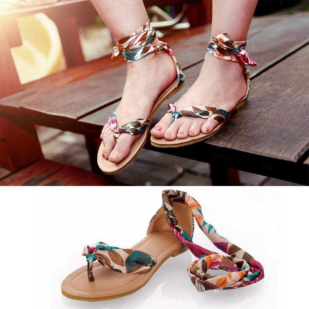 flower print sandals