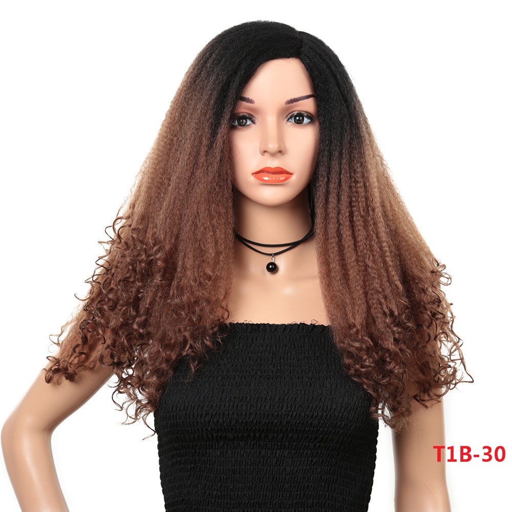 Afro Puffy Synthetic Hair Non Lace Wigs African American Hairstyle