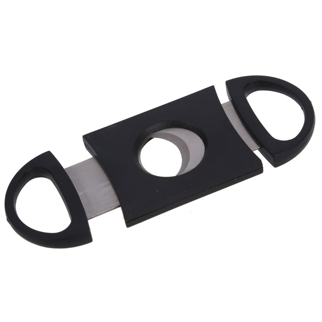 2019 Pocket Plastic Stainless Steel Double Blades Cigar Cutter