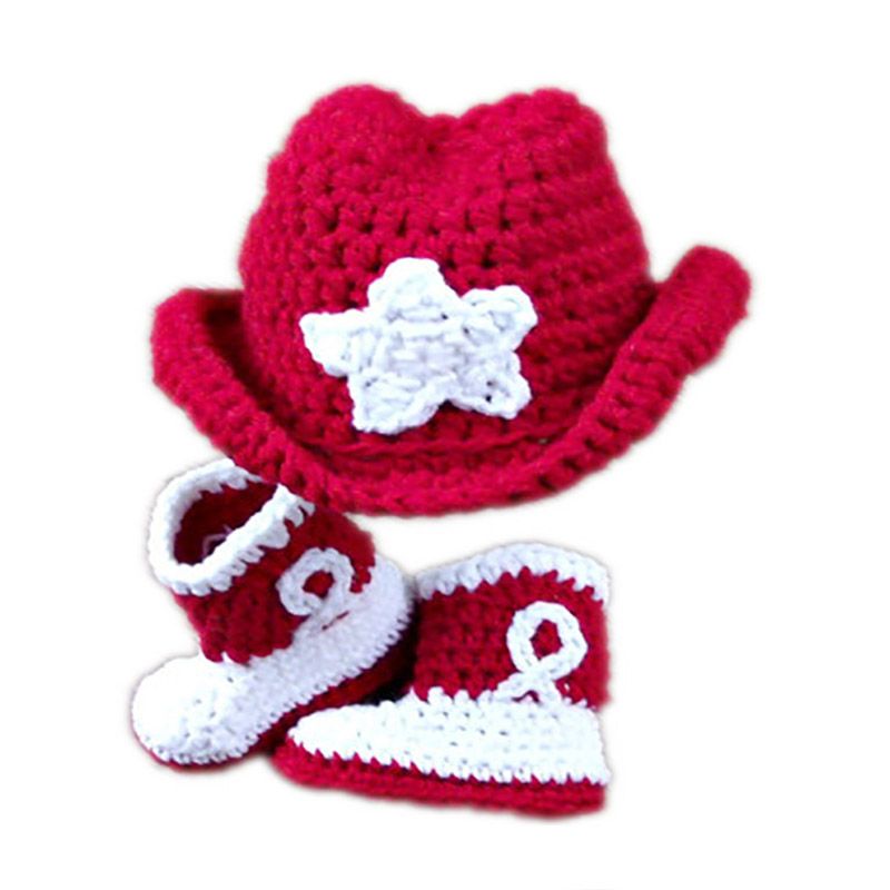 Melhor Roupas De Vaqueiro Recém Nascido Super Legais, Malha Artesanal De  Crochê, Bebê Menino Menina, Chapéu De Cowboy Vermelho E Conjunto De Botinhas,  Fotografia Da Criança Infantil Prop A $87,25 | DHgate.Com