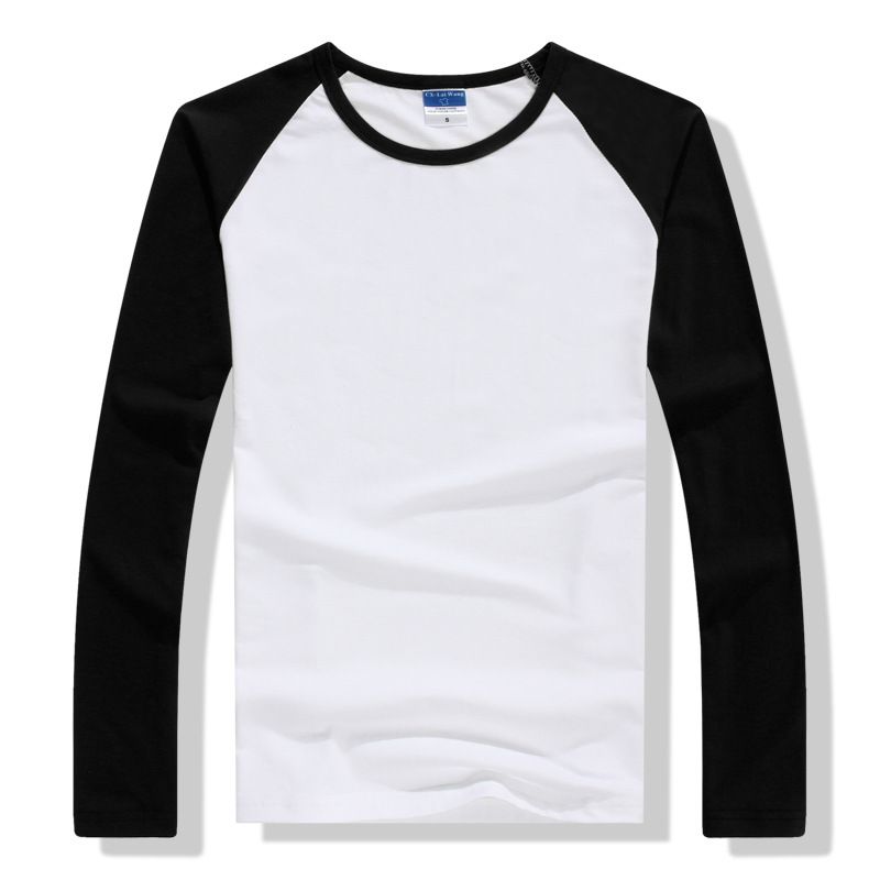 Compre 2019 Otoño Invierno Camiseta De Manga Larga Hombres Contraste Color Cuello Redondo Algodón Hombres Casual Slim Fit Raglan Camisetas Camisetas Tops A 36,27 € Del Genguo | DHgate.Com