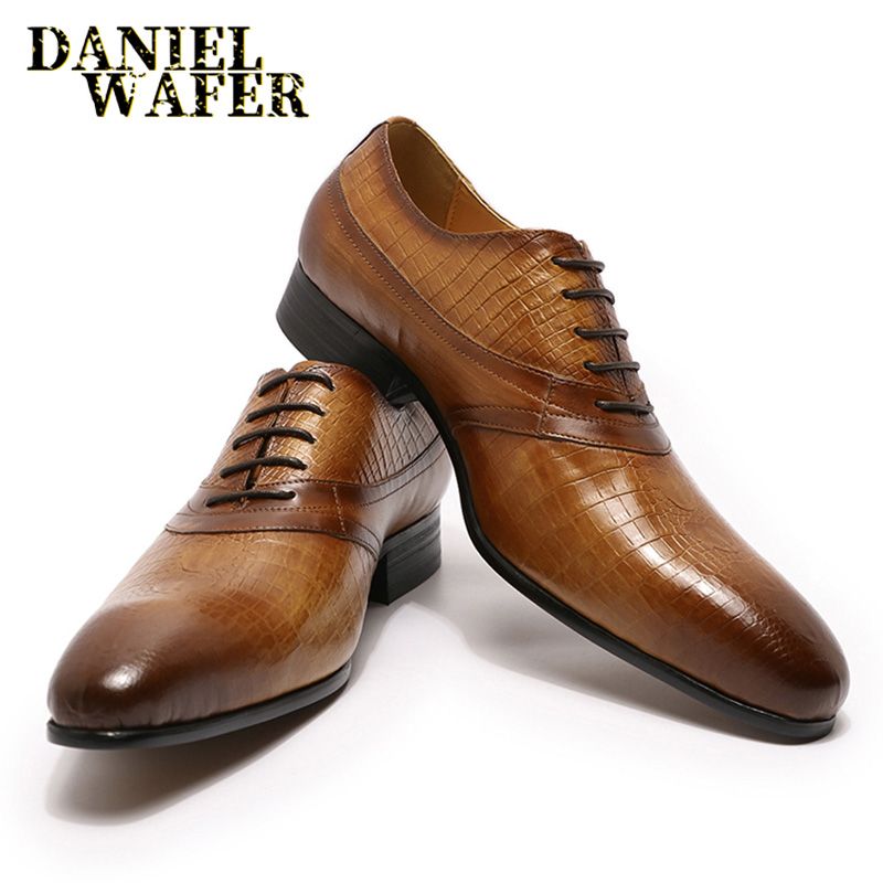 shoes made of crocodile skin