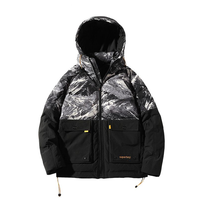 Download 2020 2019 Winter New Men Mock Neck Hooded 90 Down Coat ...