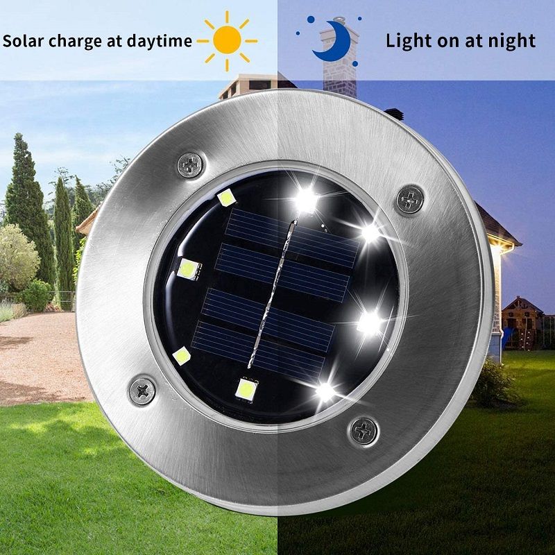 8 LED luces solares enterradas para exteriores imperme Agua 8 LED luces solares enterradas para exteriores imperme Agua