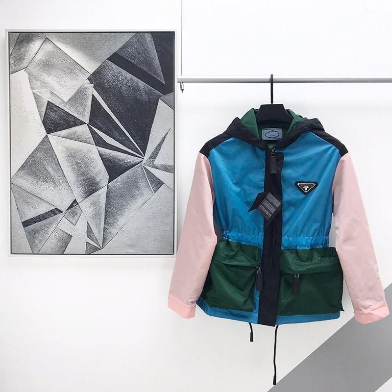 winter jacket with triangle logo