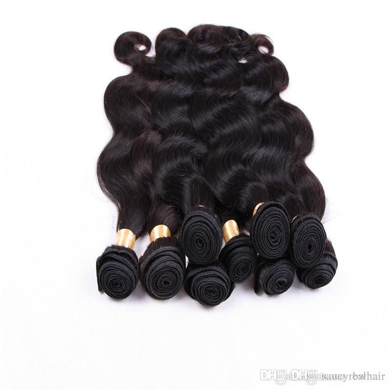 Body Wave Hair 6 Bundles 100 Human Hair Weaves Brazilian Peruvian