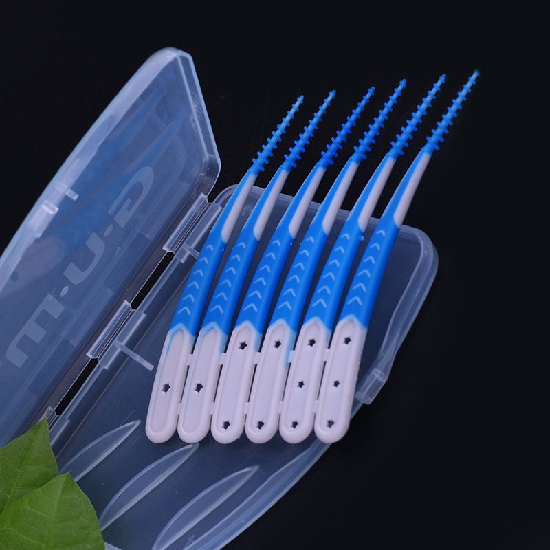 Dental Floss Interdental Brush Teeth Stick Dental Flosser Toothpick Soft Silicone Floss Pick