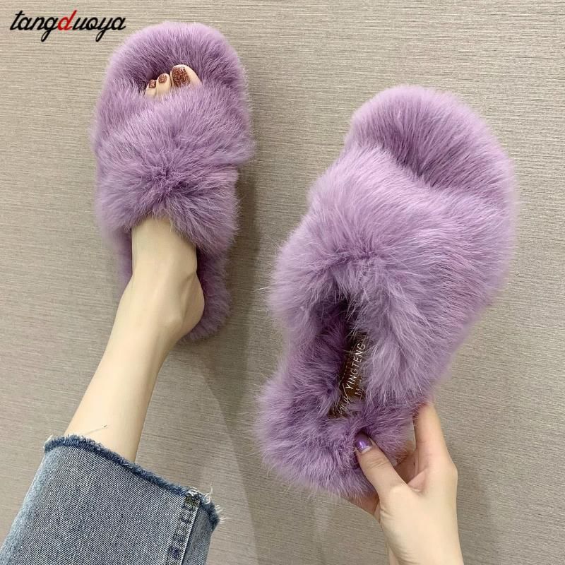 slipper fur boots