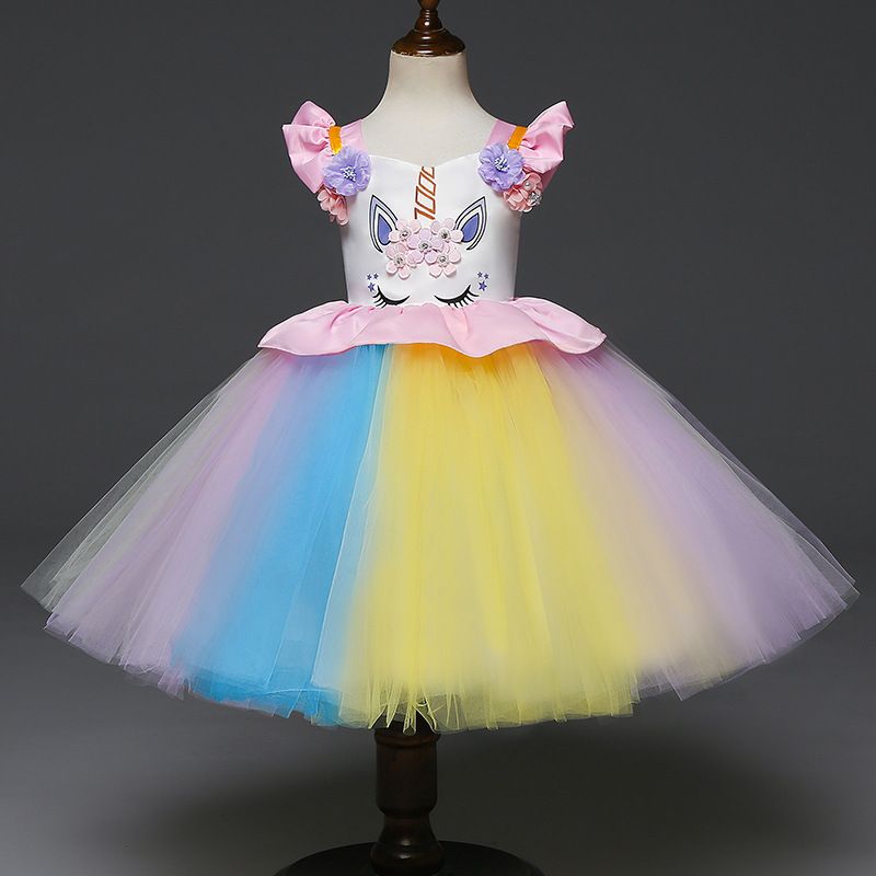 Niñas unicornio vestido Vestido De Unicornio Para Vestidos princesa Cumpleaños