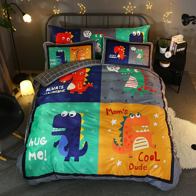 childrens double dinosaur bedding