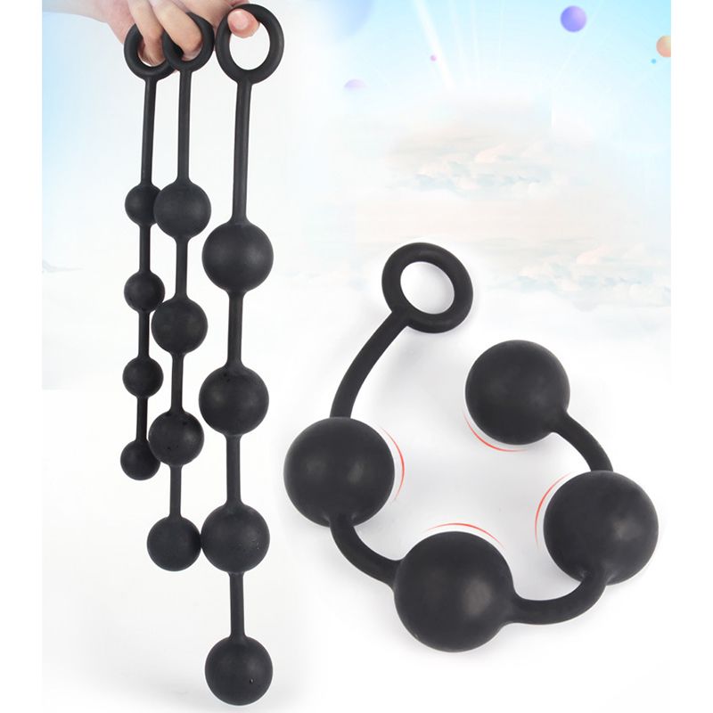 Big Beads Silicone Plugs Kegel Ball Kulki Analne Butt Dilator Long Anal Plug Sexual Toys For 