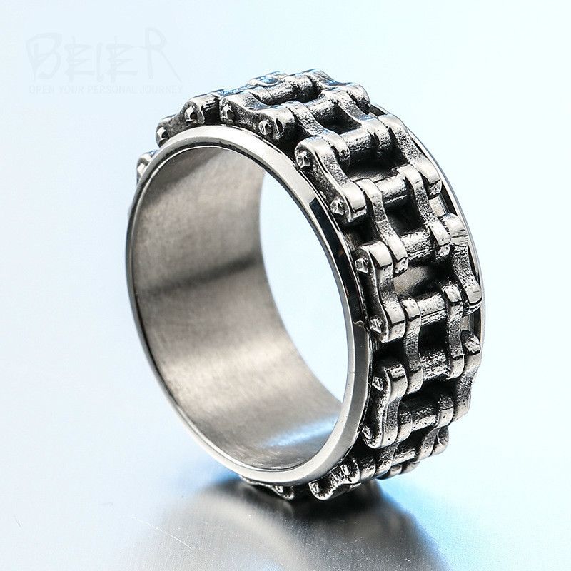 Anillo De Bicicleta De Motocicleta De Hombre De Acero Con De Anillo De Bicicleta De Motocicleta De Hombre De Acero Con De