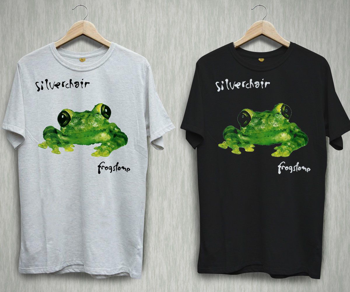 JohnHA Mens Silverchair Frogstomp Casual Tshirt Asphalt JohnHA Mens Silverchair Frogstomp Casual Tshirt Asphalt